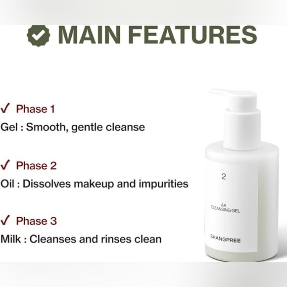 Korean Skincare Shangpree 3 Phase Gel to Oil to Milk Deep Cleanser - Picture 3 of 9